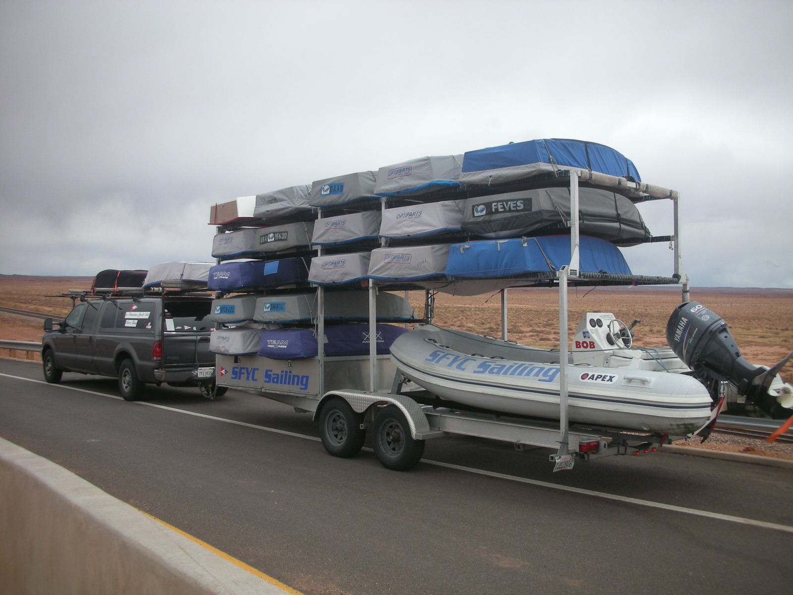 SFYC Opti Team on the road