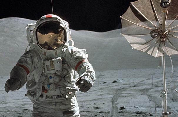 A geologist on the Moon