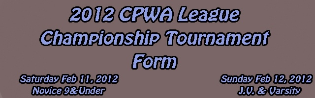 CPWA Championship Form