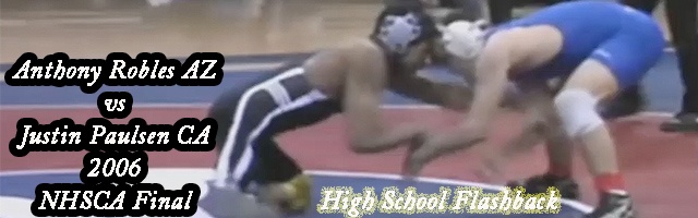 112 lbs match Anthony Robles (AZ) vs. Justin Paulsen (CA)