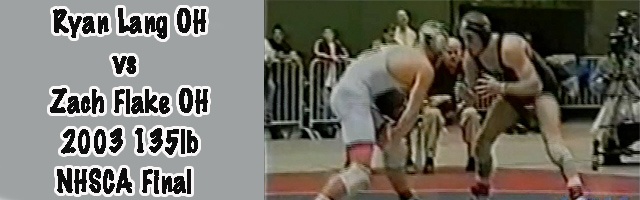 135 lbs match Ryan Lang OH vs. Zach Flake OH