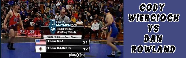 170 lbs match Cody Wiercioch USA vs. Dan Rowland IL