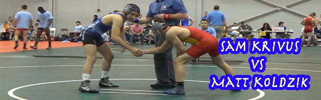 120 lbs match Matt Kolodzik Blair vs. Sam Krivus YG