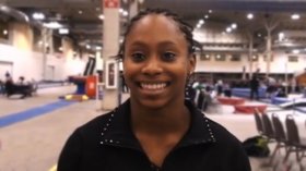 Watch Aja Sims clinch the JO Title on Beam