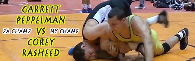 160 lbs match Corey Rasheed xcel vs. Garrett Peppleman dark 